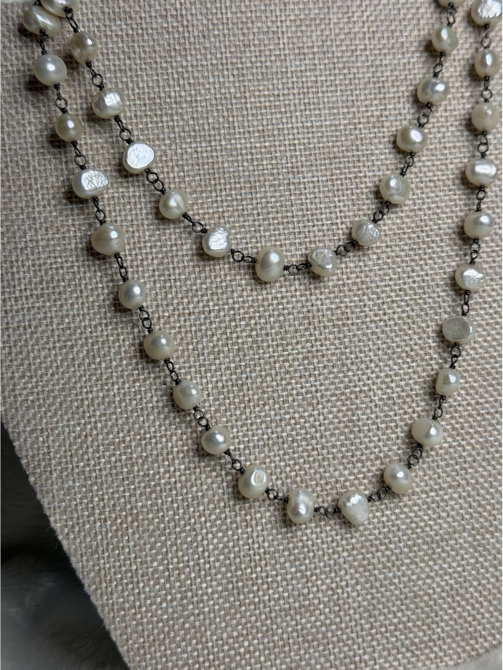 Silpada N1368 "Fresh Catch" Pearl Necklace Retired 2013 Catalog Statement Piece
